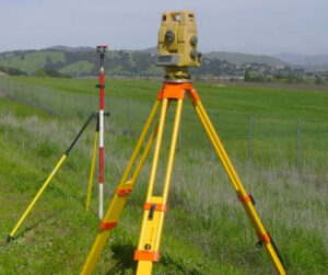 photo of land survey equipment