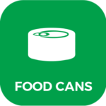 icon of a food can on a green background
