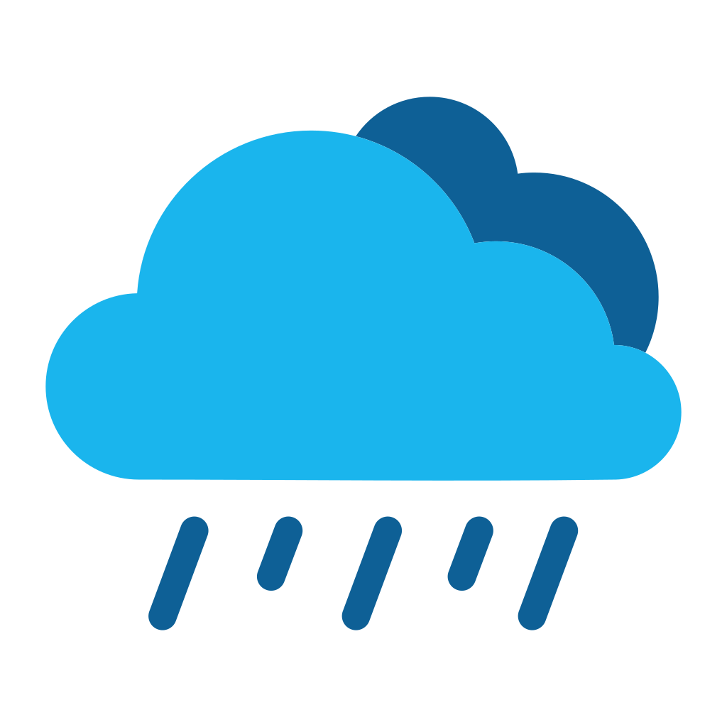 icon of a weather cloud with rain