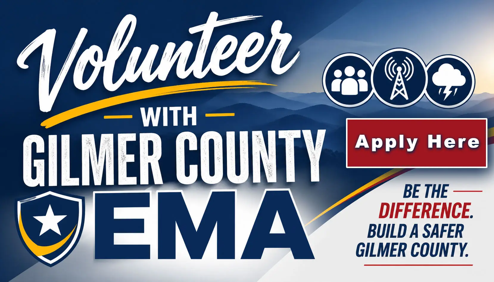 Volunteer with Gilmer County EMA - Apply Here