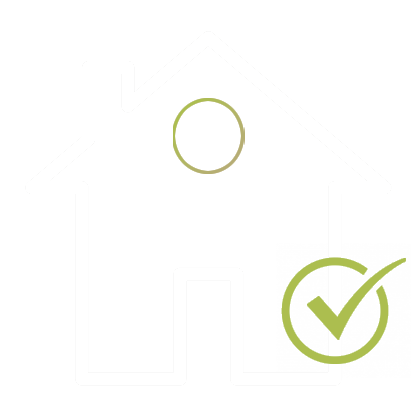 Short Term Rental - icon of a house with a checkmark